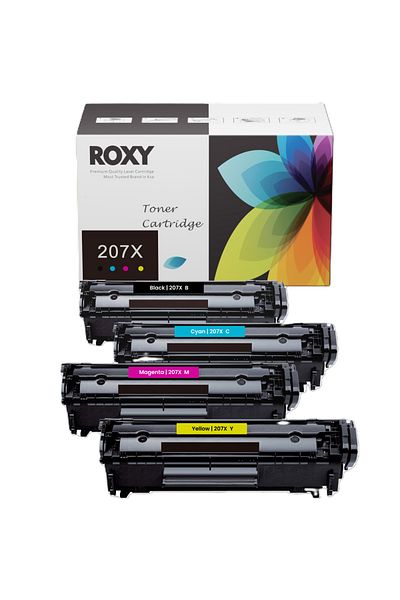 Roxy Hp 207x/a Compatible Printer Toner Cartridge (SET)– High Yield – Black, Cyan, Magenta, Yellow