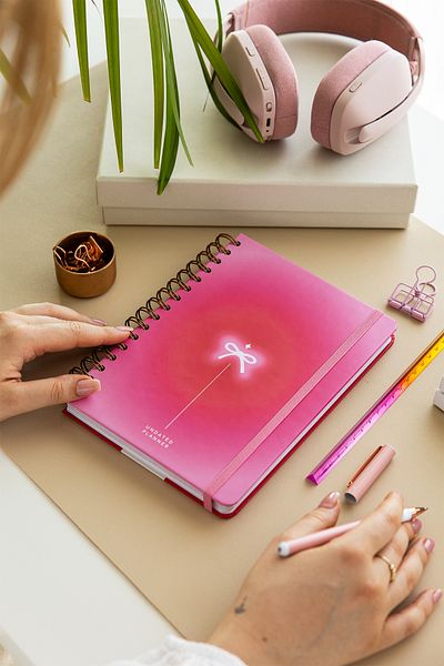 PAPERORA A5 Spiral Unlimited Color Planner Agenda Aura Ribbon with Motivational Pages
