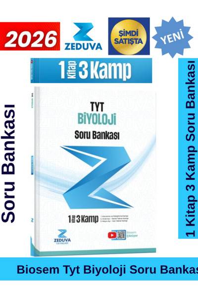 Ens Yayıncılık Zeduva 2026 Biosem TYT Biyoloji 1 Kitap 3 Kamp Soru Bankası