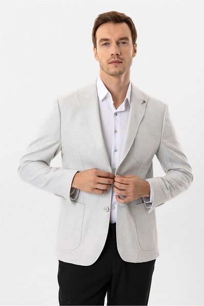 SÜVARİ Αθλητικό μπουφάν Slim Fit με μοτίβο με μυτερό γιακά 6 Drop