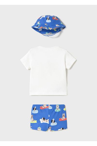 MAYORAL Newborn Boy 3-Piece Sun Protection Swimsuit Set