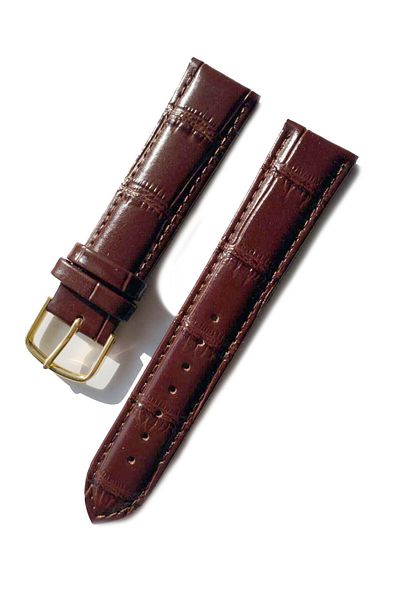 OEM Jastrap Genuine Leather Watch Strap Croc Brown (15372-JA-BROWN-G) 20mm