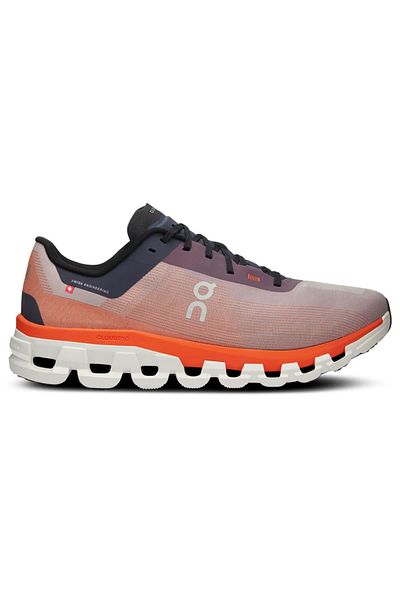 ON Cloudflow 4 Running Shoes – Quartz/Flame – Ultra-Responsive with Forward Roll Feel