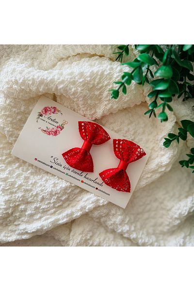 ARDEN HOBİ TASARIM Lace Bow Baby/Child Buckle (2 Pcs)