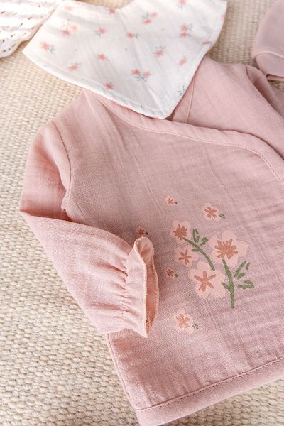Babymod Floral Muslin 100% Cotton 5-Piece Baby Girl Hospital Release Baby Set