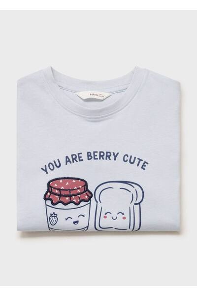 MANGO Baby Kabartma detaylı baskılı tişört