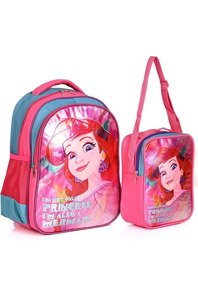 Catwins Set de 2 rucsac și cutie de prânz pentru școala primară roz