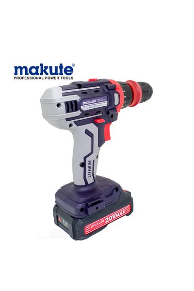 MAKUTE Drill with two 20V batteries and charger, speed 1450 rpm, head size 10mm, ISO9001 quality certification