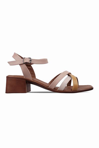 Lal Shoes & Bags Pantofi cu toc pentru femei Peony, 3 piese, cu bandă încrucișată, colorați