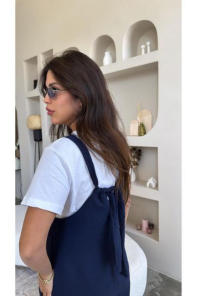 Buket Teke Navy Blue Gardener Jumpsuit