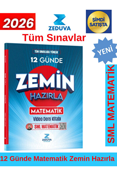 Ens Yayıncılık Zeduva 2026 SML Matematik 12 Günde Zemin Hazırla Matematik Video Ders Kitabı