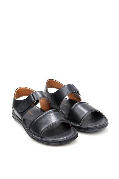 PİSAGOR Pisagor Ps-33550 Orthopedic Men's Massage Sole Genuine Leather Sandals Slippers
