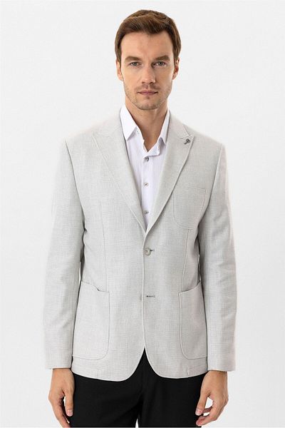 SÜVARİ Αθλητικό μπουφάν Slim Fit με μοτίβο με μυτερό γιακά 6 Drop