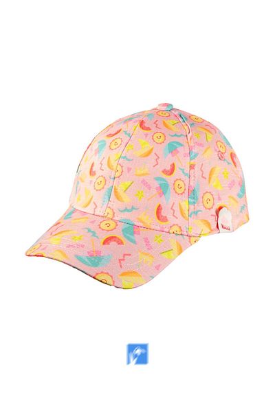 Kardelen Butik Denizli 100% Polyester Printed Baby Girl Hat (Age 1-3) (Size 48-50 cm)