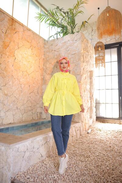 Nergis Neva Butik Tunic with Drawstring at the Waist