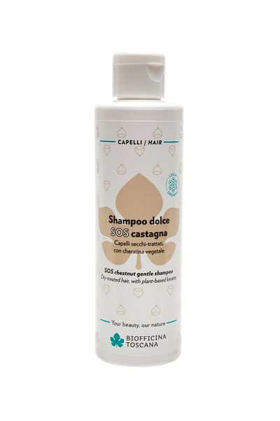 Biofficina Toscana Shampoo for colored, dry hair, with chestnut, 200ml - SOS Biofficina