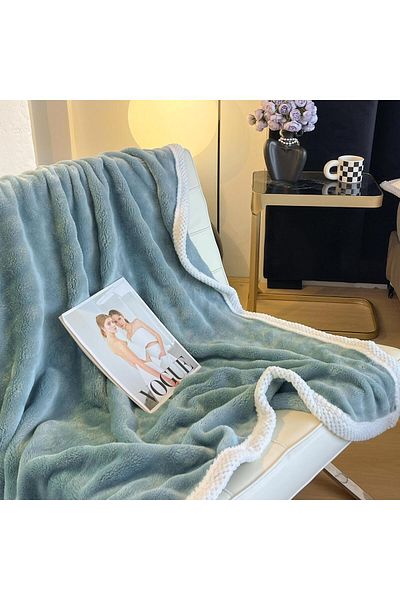 FIONNA.RO Cocolino Blanket With White Border - Blue