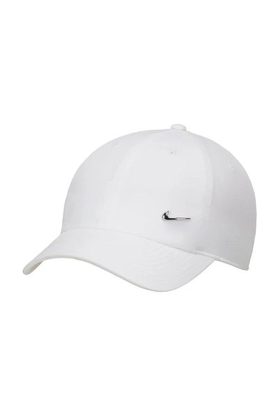 Nike Hat Dri-Fit Club Metal Swoosh Unisex White Hat