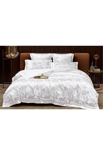 Casa New Concept Jacquard Bed Linen Set 6 pieces, bed sheet 230x250cm, 4 pillowcases