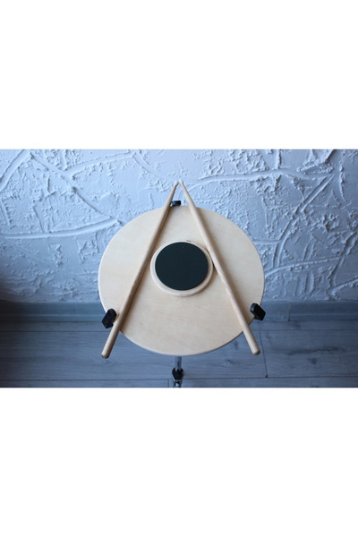wood drum - 6'' Pratik Bateri Çalışma Pedi - Gerçekçi Hissiyat, (Sehpa ve Bagetler Dahil Değildir)