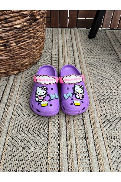Behtah Kundura Girl Child Helo Kty Child 6 Pieces Jibbitz Fancy Garden Pool Daily Sandals Slippers