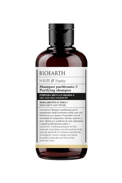 Bioearth Organic anti-dandruff shampoo with nettle, 250ml - Hair Bioearth