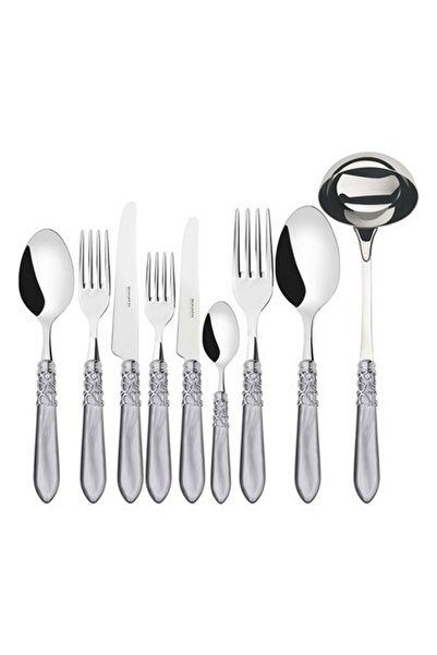BUGATTI Melodie Parlak Gri 75 Parça Çatal Kaşık Bıçak Seti