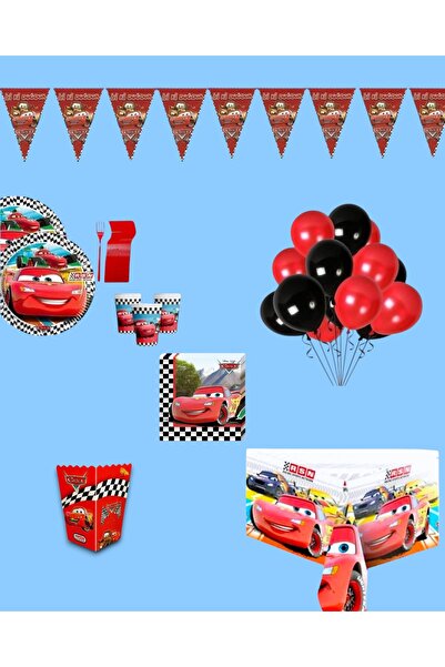 Evabrite Set de petrecere pentru ziua de naștere cu tematică mașini - Accesor...