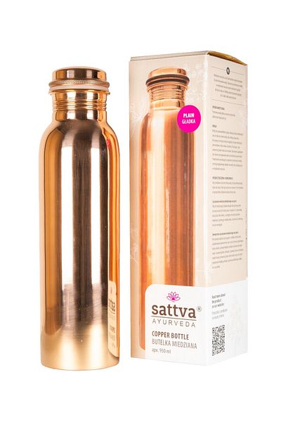 Sattva Ayurveda Classic Copper Bottle, 950ml - Sattva Ayurveda