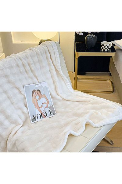 FIONNA.RO Cocolino Blanket With White Border - Butter White