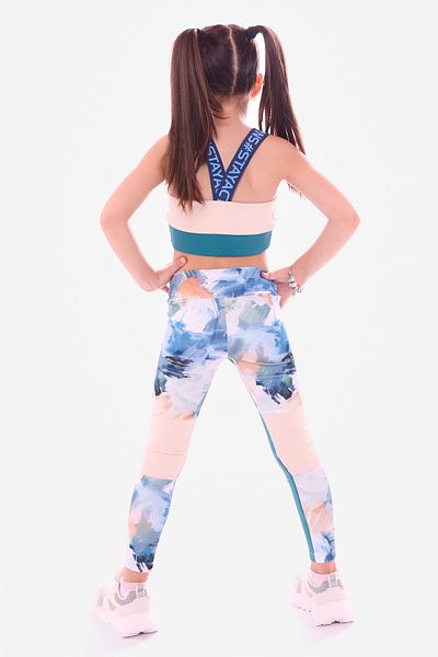 Colorinas Top Cropp Skybloom