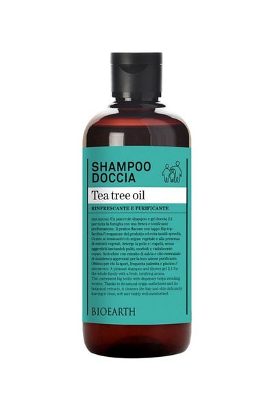 Bioearth Sampon & gel de dus cu arbore de ceai, 500ml - Bioearth