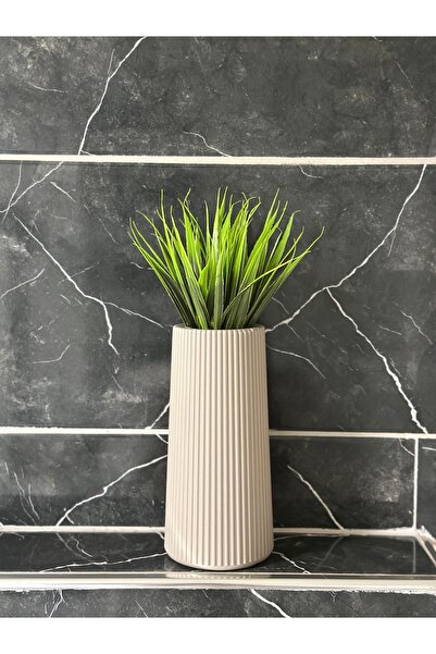 çiçek rengi dekor Kumsal Vazoda Yeşil Saz Bitkisi