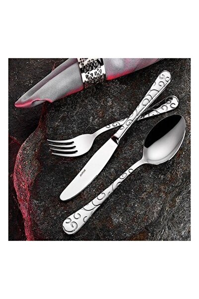 İnter İnter Çelik Hanzade Sade 90 Prç.Çatal Kaşık Bıçak Seti Kutulu