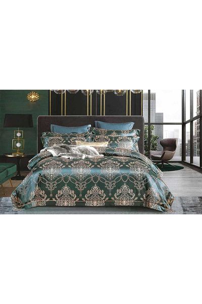 Casa New Concept Jacquard Bed Linen Set 6 pieces, bed sheet 230x250cm, 4 pillowcases