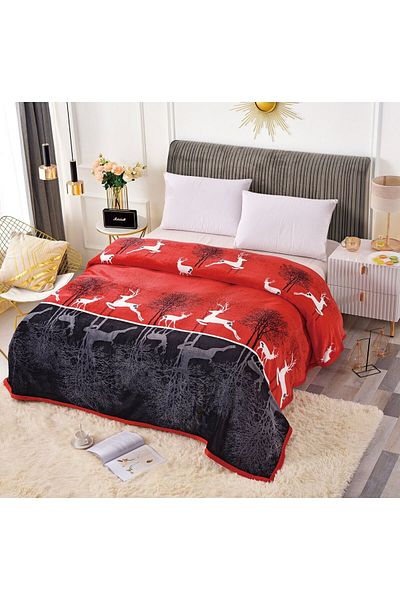 FIONNA.RO Cocolino Blanket Medium Thickness - Reindeer Through the Forest