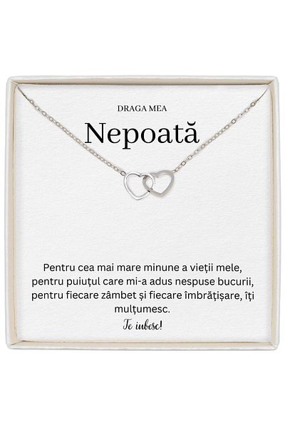 The Jewel Heart Heart Shaped Necklace, The Perfect Gift For A Special Niece, 39+5 cm