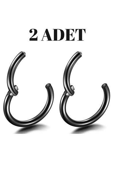 Blisse Piercing Unisex Surgical Steel Ring Piercing |   Tragus, Helix, Cartilage, Septum, Nose Compatible – Set of 2