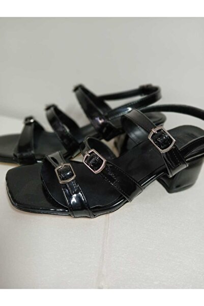 bescobel Women's Mersat Black Patent Leather 3-Stripes Casual Shoes 5cm