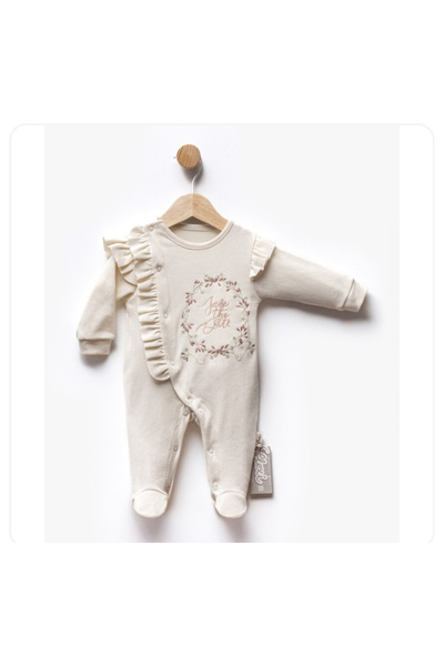 MASA Kaliteli kız bebek tulum Pamuklu tulum nakışlı aylık 0-6 ay