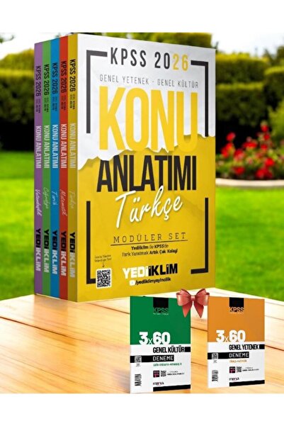 Yediiklim Yayınları 2026 KPSS Lisans Genel Yetenek - Genel Kültür Konu Anlatımı Modüler Set Ve KPSS Deneme HEDİYE
