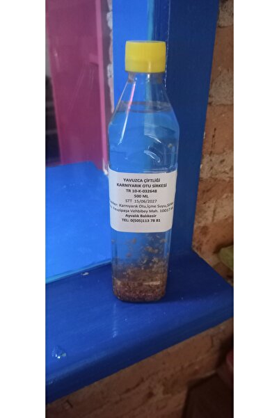 Yavuz El Yapımı Doğal Fermente Filtre Edilmemiş Karnıyarık Otu Sirkesi 500 ML
