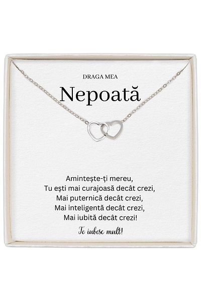 The Jewel Heart Jewelry With a Shining Heart, Gift of Love for Your Niece, 39+5 cm