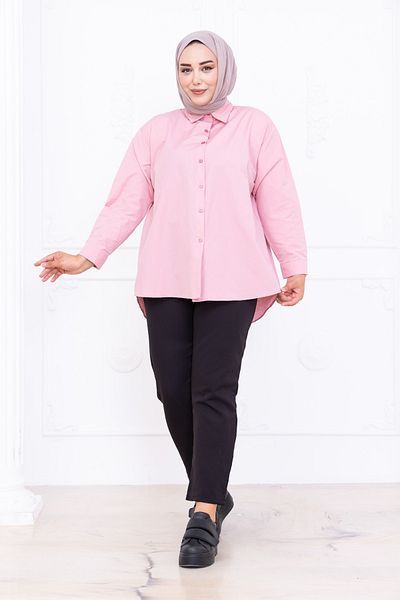 Patika Women's Plus Size Comfortable Shirt - Dusty Rose