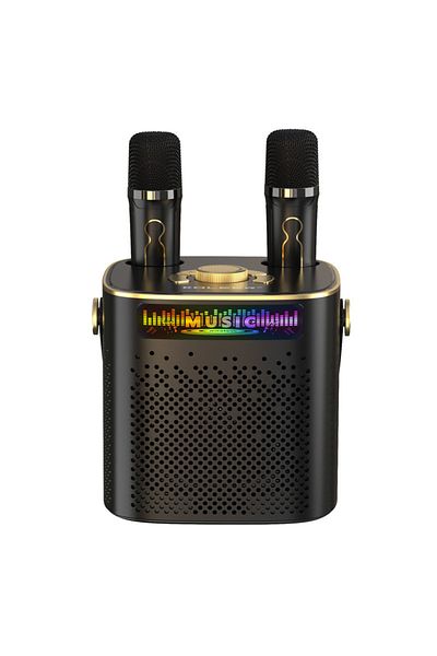 KOLEER High Power Karaoke Speaker with Bluetooth and 360° Surround Wireless Subwoofer with Dual Microphones