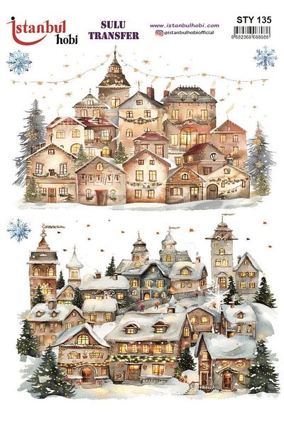 İstanbul Hobi New Year's Water Transfer 25X35Cm Sty135