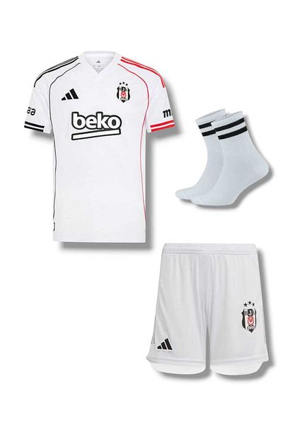 FOLKLORİST Beşiktas-Rafa - White 25/2026 New Season Children's Fan Football Jersey Set of 3