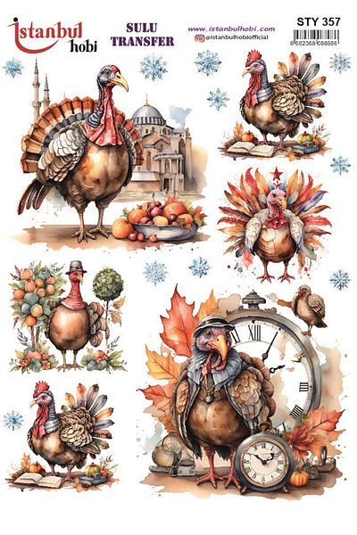 İstanbul Hobi New Year's Water Transfer 25X35Cm Sty357