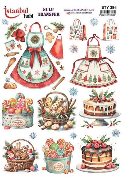İstanbul Hobi New Year's Water Transfer 25X35Cm Sty396