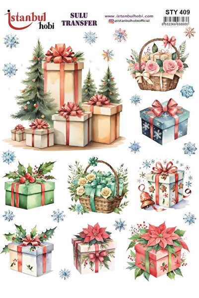 İstanbul Hobi نقل مائي للعام الجديد 25x35 سم STY409